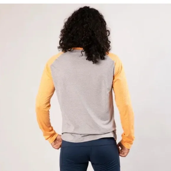 Rabbit Running Men’s EZ Tee Long Sleeve Orange | Size L - Picture 2 of 7